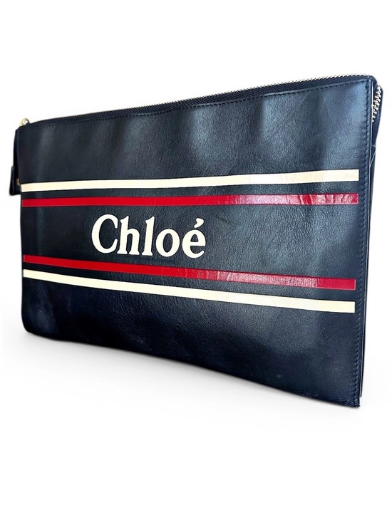 Chloe Handbags - Chloe Vick Leather Zip Pouch Clutch